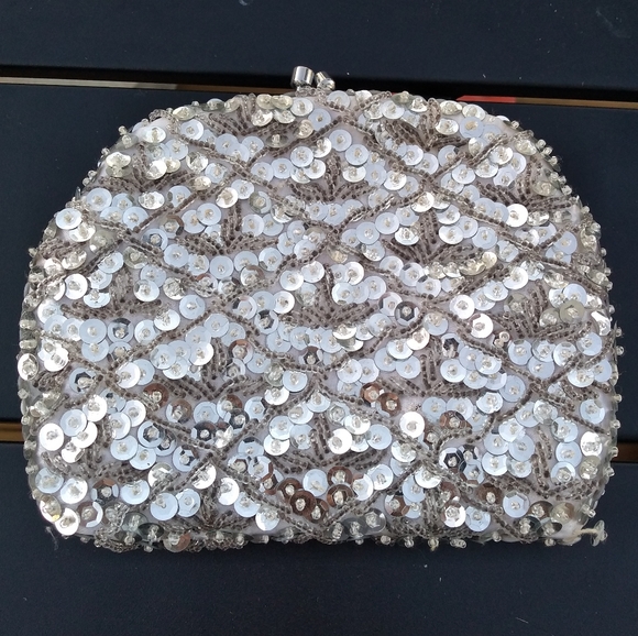 Vintage Handbags - Four Vintage Purses, Various Styles, Wristlet, Evening Bag, Sequins, Kis…